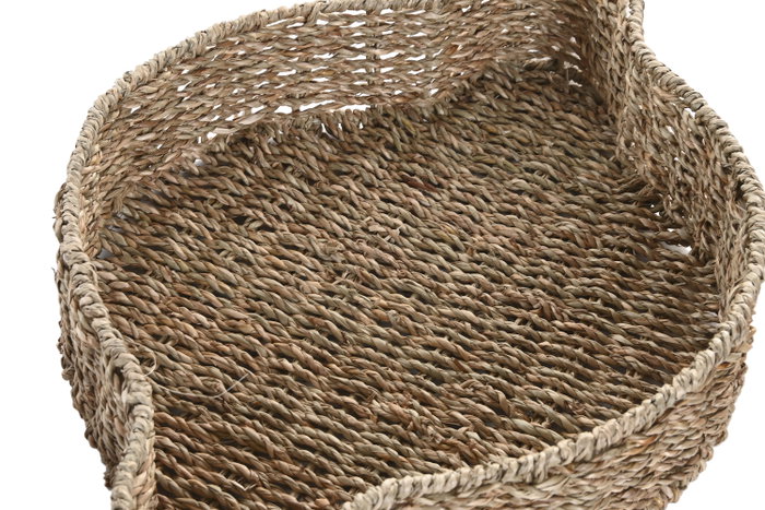 DKD Home Decor Set de 2 Centros de Mesa de Seagrass y Metal
