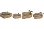 DKD Home Decor Set de 2 Centros de Mesa de Seagrass y Metal