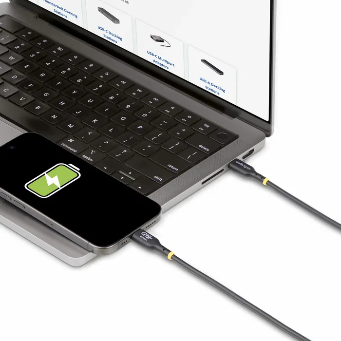 StarTech Cable de carga USB-C de 3m, 240W PD EPR, Negro