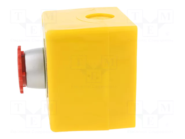 SPAMEL Casete de Control SP22 con 1 Botón de Cabeza de Seta Rojo