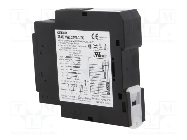 OMRON K8AK-VW2 Relé de monitorización de tensión 24VAC/24VDC