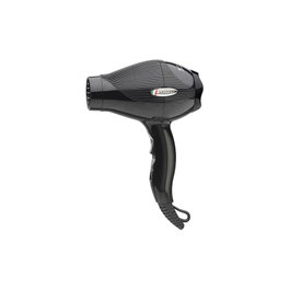 Gammapiu Secador E-T.C. Mini Negro Profesional de Bolsillo 120-230V con Rejilla de Turmalina y Accesorios