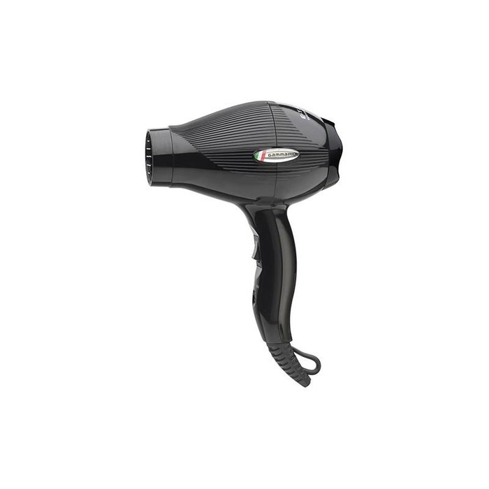 Gammapiu Secador E-T.C. Mini Negro Profesional de Bolsillo 120-230V con Rejilla de Turmalina y Accesorios Gammapiu Secador E-T.C. Mini Negro Profesional de Bolsillo 120-230V con Rejilla de Turmalina y Accesorios