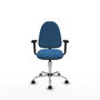 PIQUERAS Y CRESPO Silla de oficina Aýna Azul claro con Brazos 2D