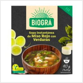 BIOGRA Sopa Miso con Verduras BIO 4 Sobres