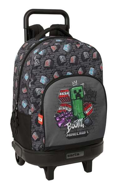 Safta Mochila Grande Con Ruedas Compact Extraible 33x45x22cm - Para Viajes y Escuela Safta Mochila Grande Con Ruedas Compact Extraible 33x45x22cm - Para Viajes y Escuela