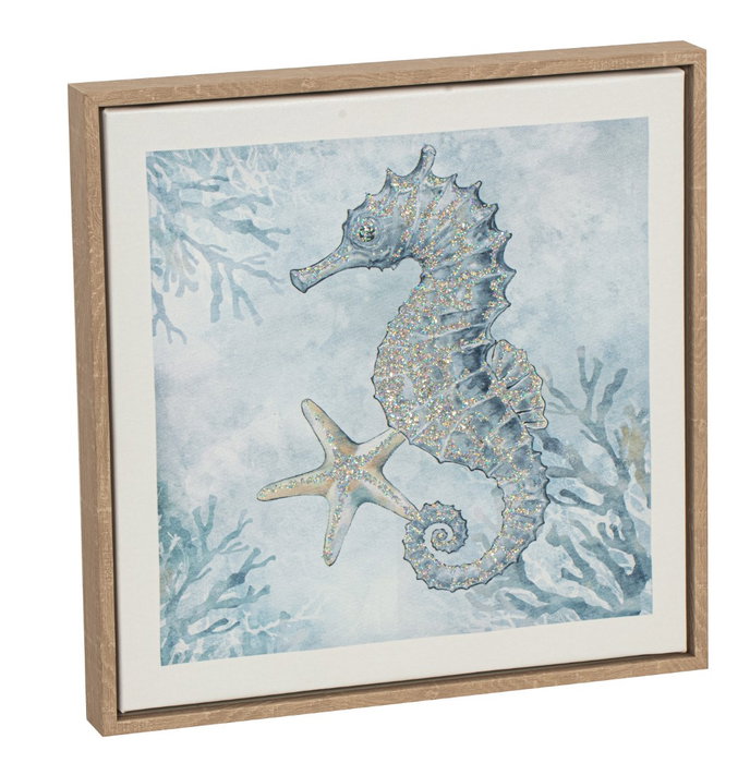 DKD Home Decor Cuadro Mediterraneo Azul 2.5 x 30 x 30 cm (4 Unidades)