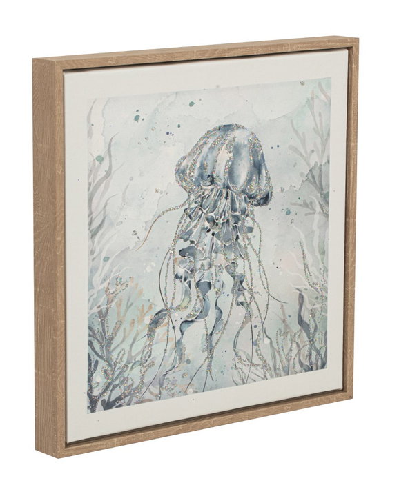 DKD Home Decor Cuadro Mediterraneo Azul 2.5 x 30 x 30 cm (4 Unidades)