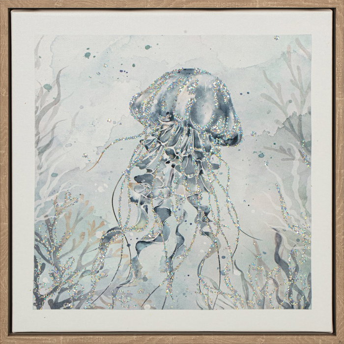 DKD Home Decor Cuadro Mediterraneo Azul 2.5 x 30 x 30 cm (4 Unidades)