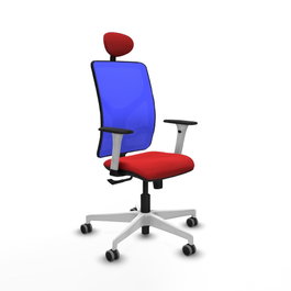 PIQUERAS Y CRESPO Silla de oficina Motilla con Mecanismo Sincro, Rojo y Azul