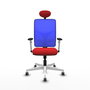 PIQUERAS Y CRESPO Silla de oficina Motilla con Mecanismo Sincro, Rojo y Azul
