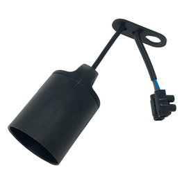 Arditi Portalámparas de Obra E27 con Cable y Regleta Conexión Negro H03vvh2-f 2x0,75 mm²