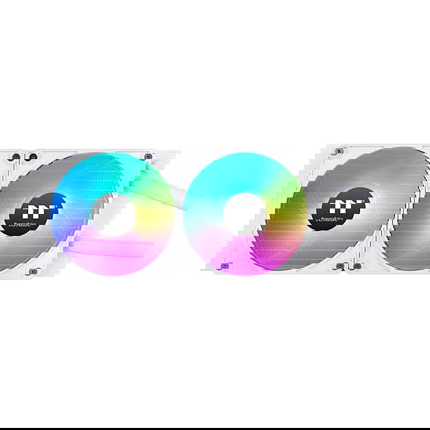 Thermaltake TH240 V2 Ultra EX ARGB Sync AIO Liquid Cooler 240mm - Ventiladores 120mm ARGB, Bomba 3300 RPM, LCD, Snow Edition Blanco