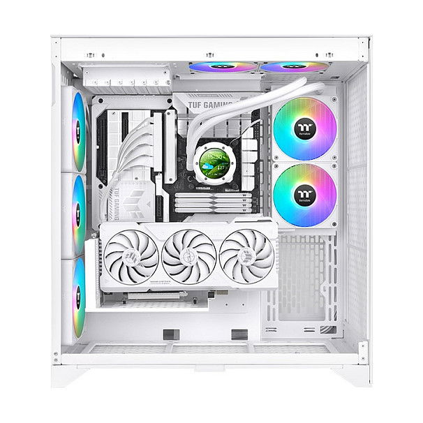 Thermaltake TH240 V2 Ultra EX ARGB Sync AIO Liquid Cooler 240mm - Ventiladores 120mm ARGB, Bomba 3300 RPM, LCD, Snow Edition Blanco