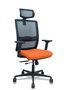 PIQUERAS Y CRESPO Silla Haches Mecanismo Sincro/Traslack Naranja y Negro