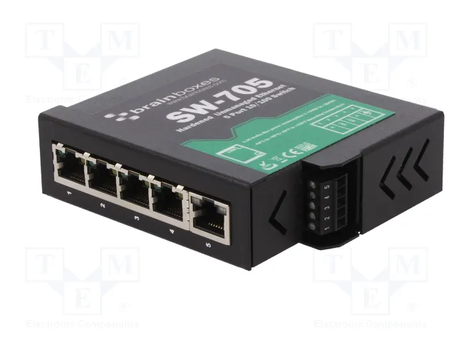 BRAINBOXES SW-705 Switch Ethernet No Administrado de 5 Puertos BRAINBOXES SW-705 Switch Ethernet No Administrado de 5 Puertos