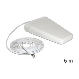 DeLOCK Antena Direccional Exterior 9 dBi, LTE Band 20/1/3/7, Conector N, RG-58 5m, Blanco - Ref. 88808