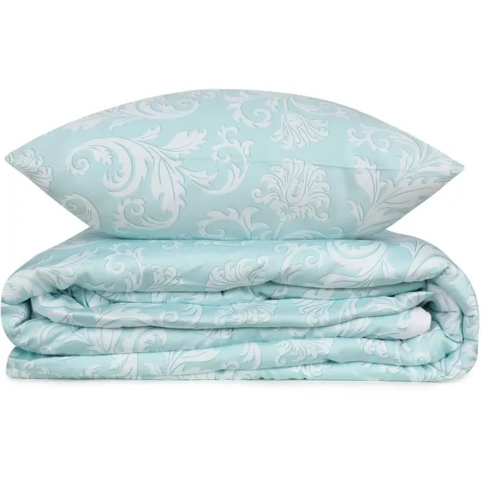 Juego de Cama: Funda Nórdica 220x240 cm + 2 Fundas de Almohada 60x60 cm, 100% Algodón Satén, Blanco Juego de Cama: Funda Nórdica 220x240 cm + 2 Fundas de Almohada 60x60 cm, 100% Algodón Satén, Blanco