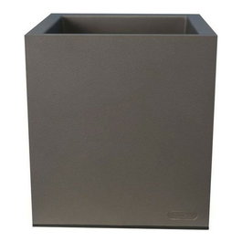 Contenedor Doble Pared con Sistema de Retención de Agua Granito Cuadrado 30x30 Gris, 100% Reciclable, Fabricación Francesa