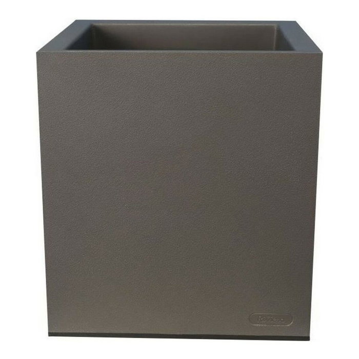 Contenedor Doble Pared con Sistema de Retención de Agua Granito Cuadrado 30x30 Gris, 100% Reciclable, Fabricación Francesa Contenedor Doble Pared con Sistema de Retención de Agua Granito Cuadrado 30x30 Gris, 100% Reciclable, Fabricación Francesa