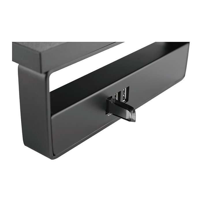 Equip Soporte de escritorio para monitor 650881 con Hub USB 2.0, Negro