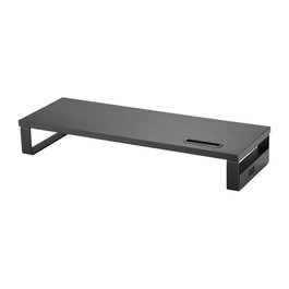Equip Soporte de escritorio para monitor 650881 con Hub USB 2.0, Negro