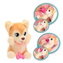 IMC Toys Peluche Cachorro Baby Paws Yummy Shiba Inu con Biberón y Bolsa Transportable