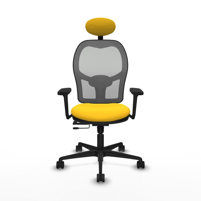 PIQUERAS Y CRESPO Silla de oficina Jorquera con mecanismo Sincro/Traslack, Amarillo y Gris PIQUERAS Y CRESPO Silla de oficina Jorquera con mecanismo Sincro/Traslack, Amarillo y Gris