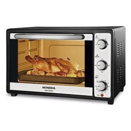 MINI HORNO / TOSTADOR MONDIAL FR19 - 1800W - 48L - TEMPORIZADOR 90 MIN - DOBLE CRISTAL - BANDEJA Y REJILLA EXTRAIBLES