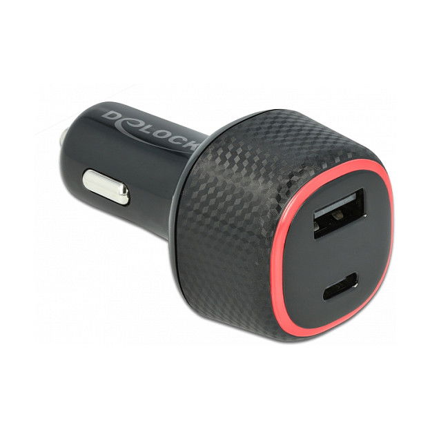 DeLOCK Adaptador de Carga para Coche USB Tipo-C PD 3.0 y USB Tipo-A 63 W, 20 V, Negro, Ref: Delock Kfz Ladeadapter DeLOCK Adaptador de Carga para Coche USB Tipo-C PD 3.0 y USB Tipo-A 63 W, 20 V, Negro, Ref: Delock Kfz Ladeadapter