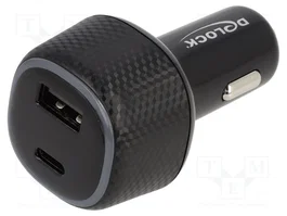 DeLOCK Cargador de coche USB Type-C PD 3.0 y USB Tipo-A 63 W