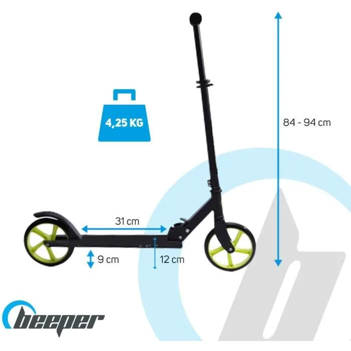 Patinete mecánico plegable Niños y jóvenes 6-15 años - NEW BEEPER FW20