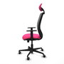 PIQUERAS Y CRESPO Silla de oficina Zulema con mecanismo Sincro, Rosa y Gris