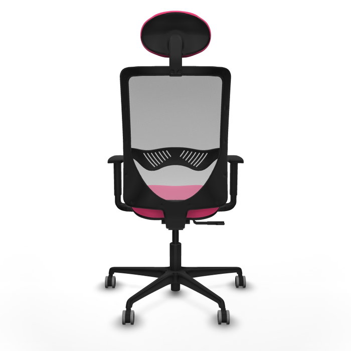 PIQUERAS Y CRESPO Silla de oficina Zulema con mecanismo Sincro, Rosa y Gris
