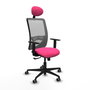 PIQUERAS Y CRESPO Silla de oficina Zulema con mecanismo Sincro, Rosa y Gris