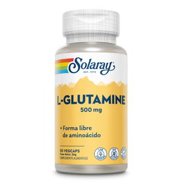 SOLARAY L-Glutamina 500 mg, 50 cápsulas