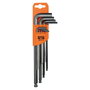 Bahco Juego de 9 Llaves Allen Hexagonales con Bola Serie Larga Métricas 1.5 mm - 10 mm