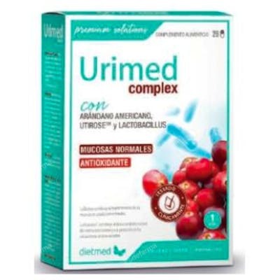 DIETMED Urimed Complex 28 Cápsulas - Prevención y Tratamiento Infecciones Urinarias, Arándano Rojo y Lactobacillus DIETMED Urimed Complex 28 Cápsulas - Prevención y Tratamiento Infecciones Urinarias, Arándano Rojo y Lactobacillus