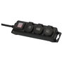 Brennenstuhl Distribuidor de potencia 3 salidas con cable de 2 m H07RN-F3G1.5, Negro