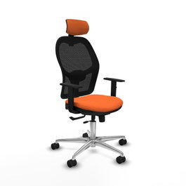 PIQUERAS Y CRESPO Silla de oficina Jorquera Naranja y Negro