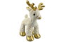 DKD Home Decor Peluche de Reno Blanco y Dorado (Pack de 2)
