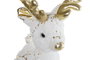 DKD Home Decor Peluche de Reno Blanco y Dorado (Pack de 2)