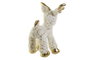 DKD Home Decor Peluche de Reno Blanco y Dorado (Pack de 2)