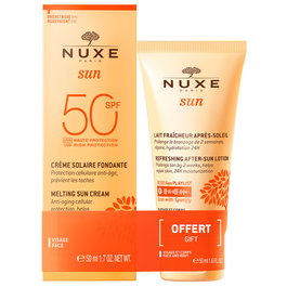 Set Nuxe: Sun, UV Protection, Sunscreen Cream, For Face, SPF 50, 50 ml + Sun, Sun Protection, After-Sun Lotion, 50 ml