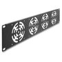 DeLOCK 67416 Tapa trasera para rack 19 pulgadas 2U con 4 ventiladores, Gris oscuro