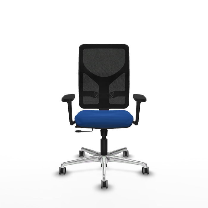 PIQUERAS Y CRESPO Silla de oficina Motilla con mecanismo Sincro/Traslack, Azul y Negro