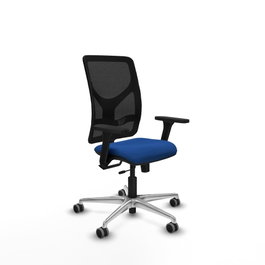 PIQUERAS Y CRESPO Silla de oficina Motilla con mecanismo Sincro/Traslack, Azul y Negro