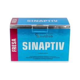 NUTILAB Sinaptiv Fresa 8 Viales Complemento Alimenticio para el Cerebro y la Visión