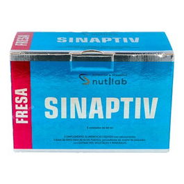 NUTILAB Sinaptiv Fresa 8 Viales Complemento Alimenticio para el Cerebro y la Visión