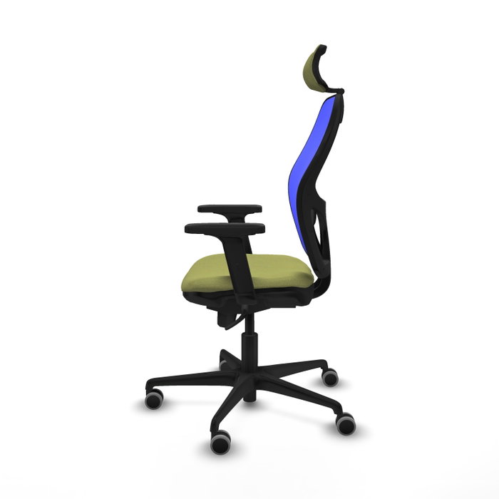 PIQUERAS Y CRESPO Silla de oficina Jorquera con mecanismo Sincro, Verde oliva y Azul PIQUERAS Y CRESPO Silla de oficina Jorquera con mecanismo Sincro, Verde oliva y Azul